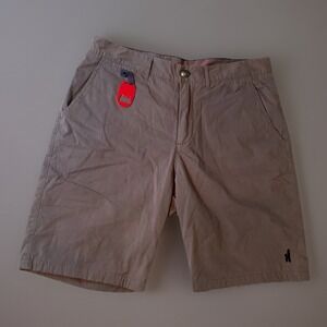 johnnie-O Mens 33 Gray Chino Golf Tailgater Shorts Preppy Casual Cotton